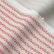 "Foliate" Candy Striped Printed Fabric - Small Scale