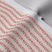 "Foliate" Candy Striped Printed Fabric - Small Scale