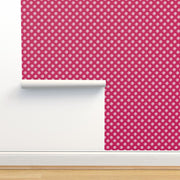 "Polka Dot Daisy" Wallpaper  - Small Scale