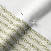 "Foliate" Candy Striped Printed Fabric - Small Scale