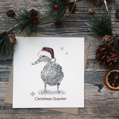 "Christmas Quacker" Duck Christmas Card - Bella & Bryn