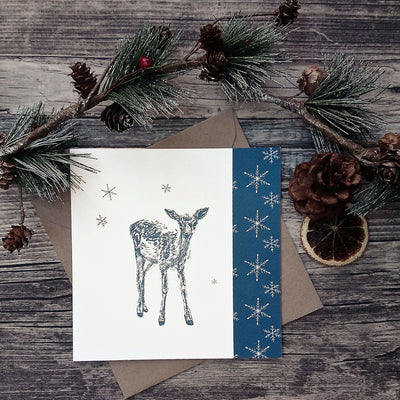 "Deerest Wishes" Deer Christmas Card - Bella & Bryn