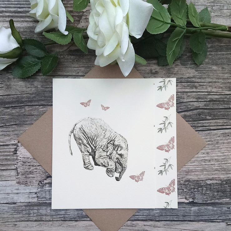 Elephant and Butterfly Card - Bella & Bryn