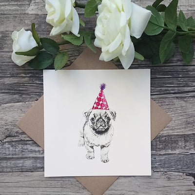 Priscilla the Pug Birthday Card - Bella & Bryn