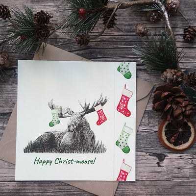 "Happy Christ-moose" Card - Bella & Bryn