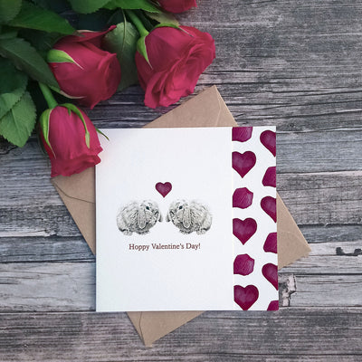 "Hoppy Valentine’s Day" Bunny Card - Bella & Bryn