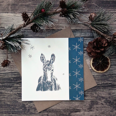 "Mule Tide" Donkey Christmas Card - Bella & Bryn