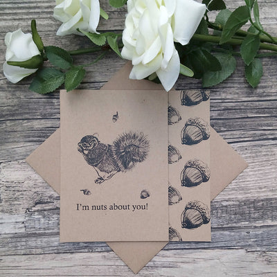 "Nuts About You" Squirrel Card - Bella & Bryn