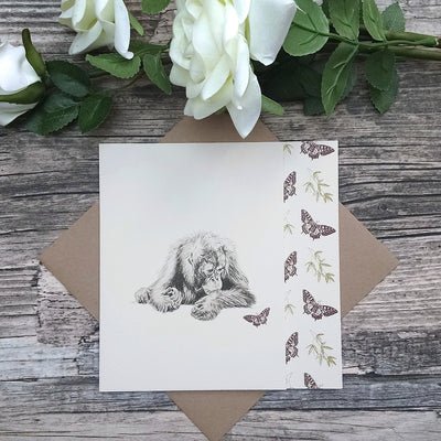 Orangutan and Butterfly Card - Bella & Bryn